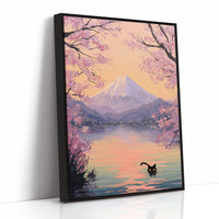 Curious Cat Meets Cherry Blossom Lake