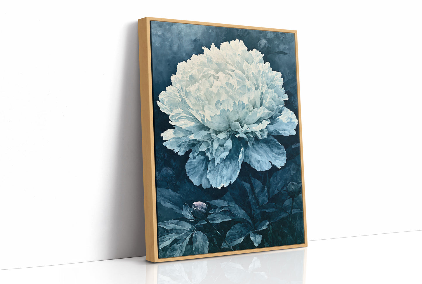 Frosted Peony in Blue