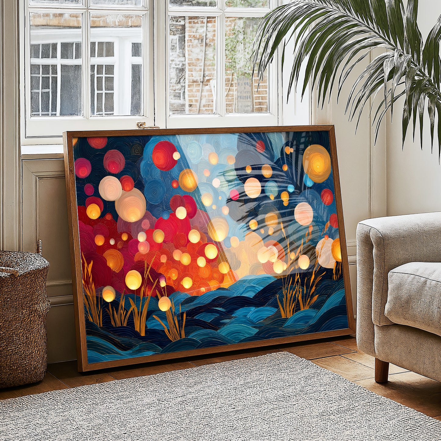 Fireflies Dance Above Midnight Waves