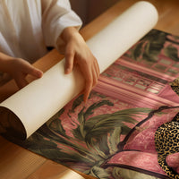 Jungle Royalty On Rose Velvet