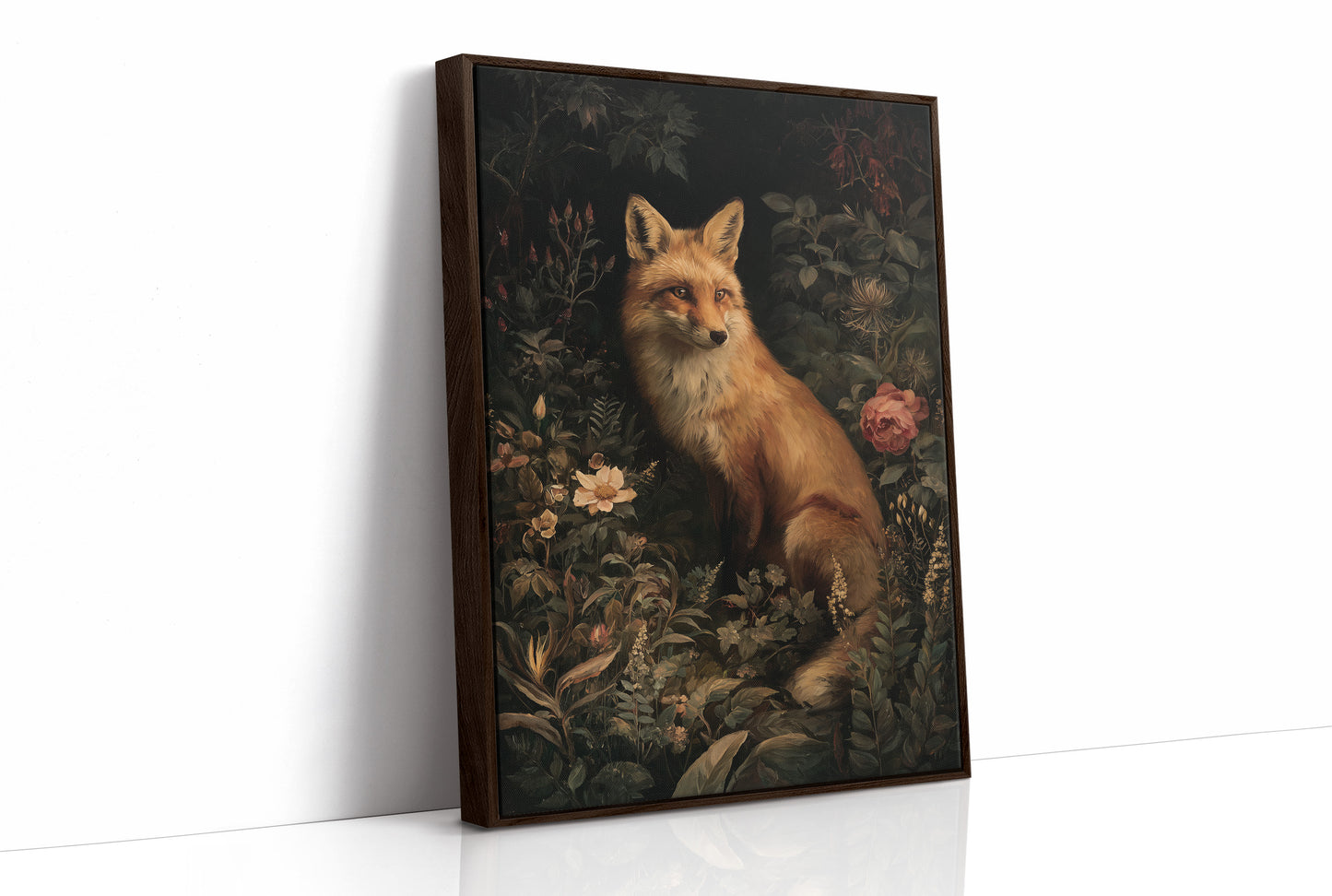 Midnight Rose Among Foxfire Blooms