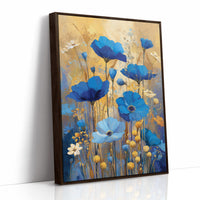 Blue Petals in Golden Light