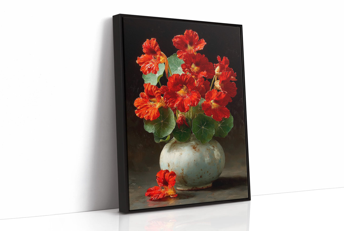 Nasturtiums in a Weathered Vessel