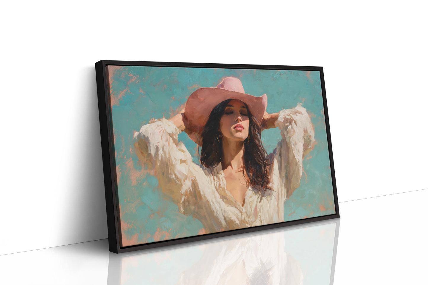 Pink Hat Against Turquoise Sky