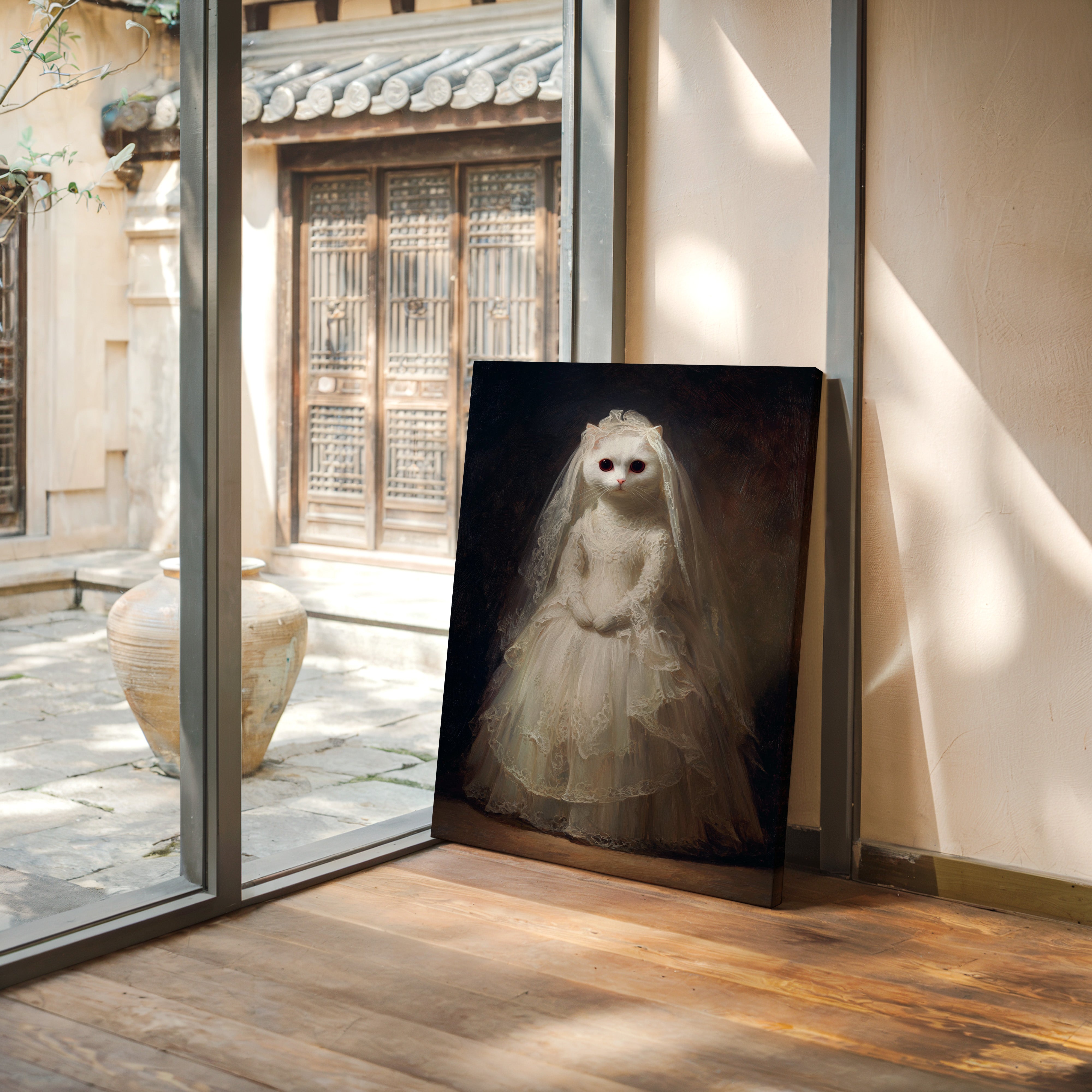 A Feline Bride Awaits the Unseen