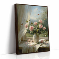 Morning Light on Blush Roses