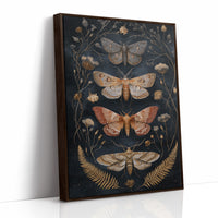 Midnight Moths Among Golden Stems