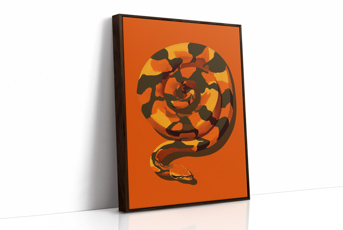 Coiled Heat in Burning Orange