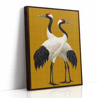 Twin Cranes on Golden Grid
