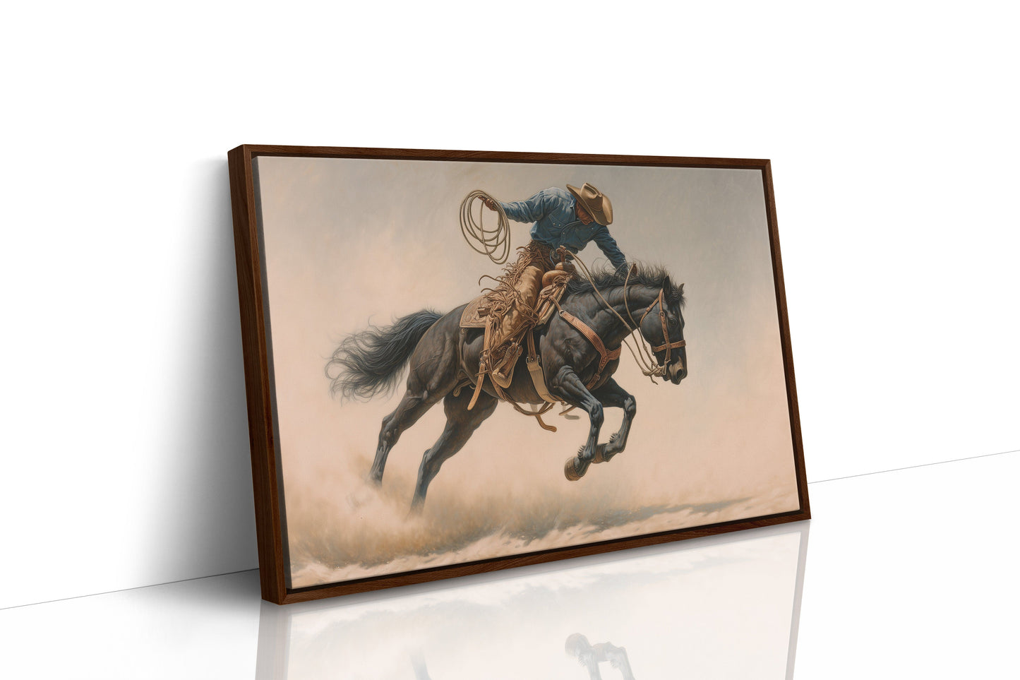 Wild Stallion Dances Through Dust