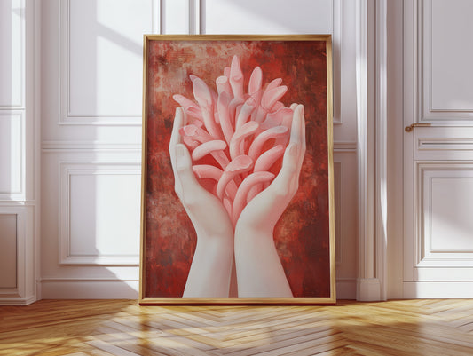 Tender Petals Rise From Open Palms