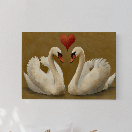 Graceful Hearts Dance On Golden Waters