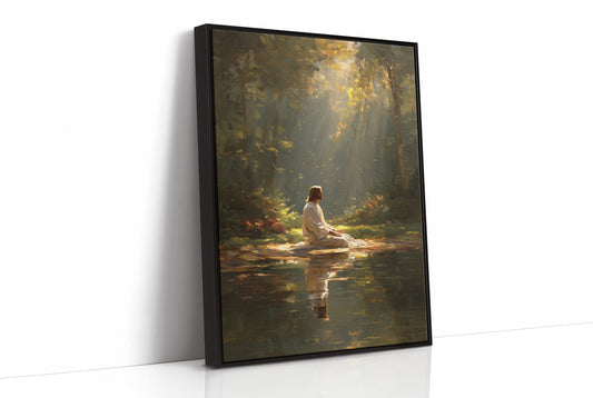 Divine Radiance Illuminates Forest Sanctuary