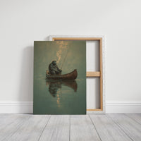 Contemplative Angler: Primate's Solitary Voyage