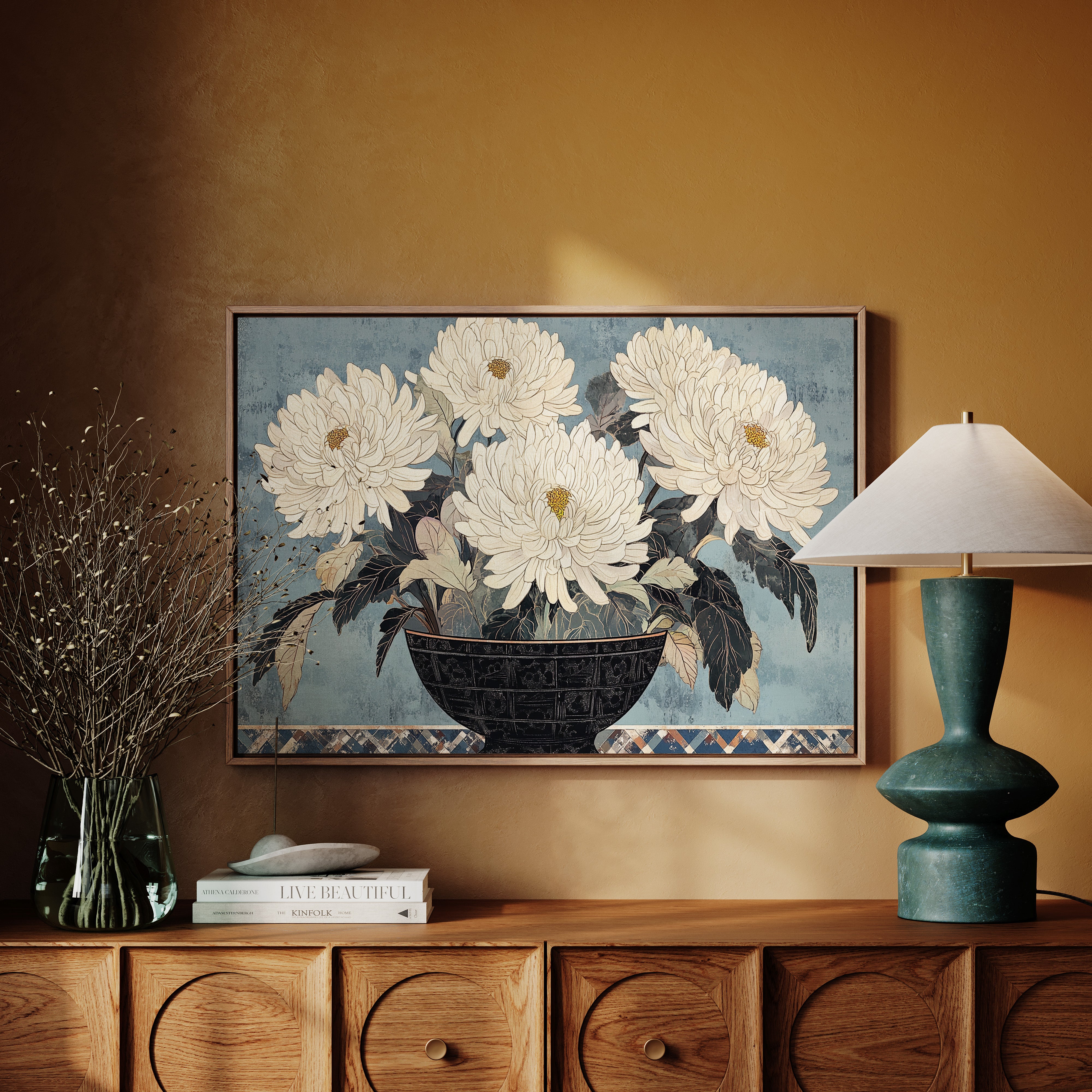 Chrysanthemums Bow To Winter's Song