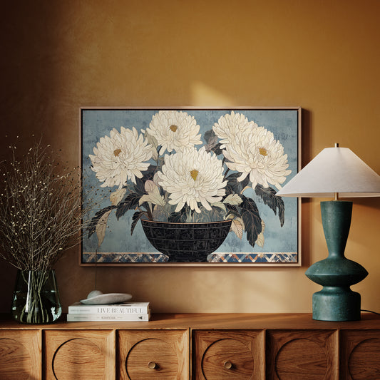Chrysanthemums Bow To Winter's Song