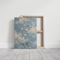 Seagulls Traverse Azure Freedom