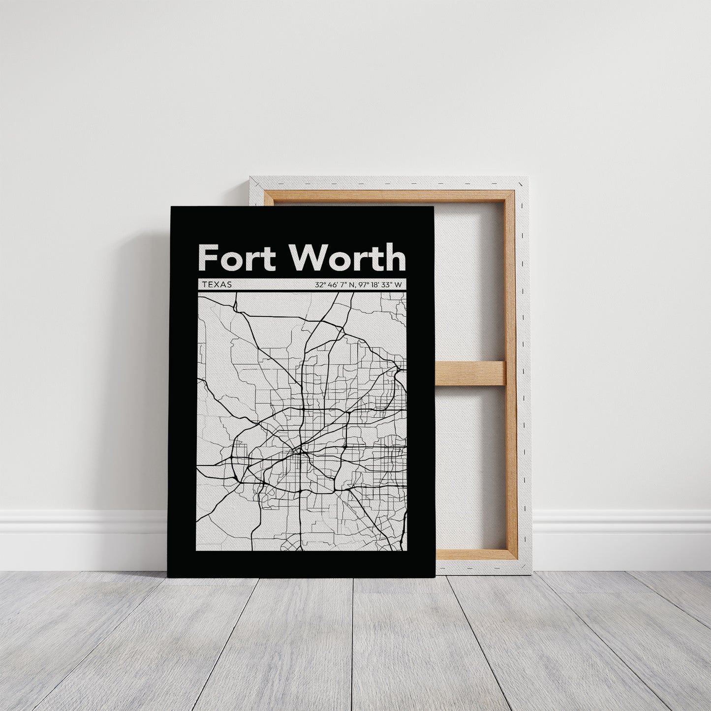 Fort Worth, Mapped in Black