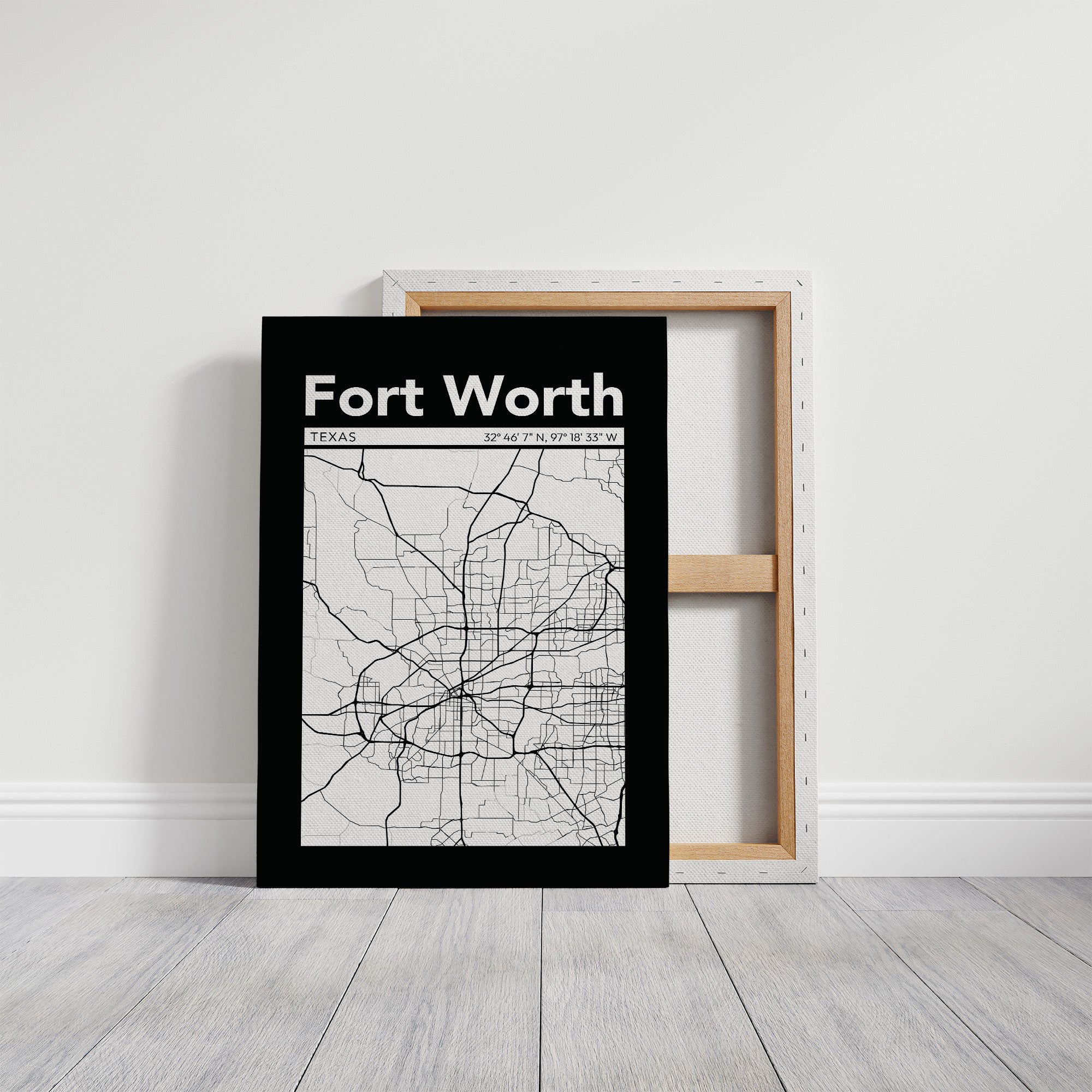 Fort Worth, Mapped in Black