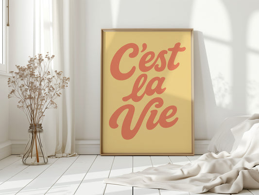 C’est La Vie Retro Wall Art
