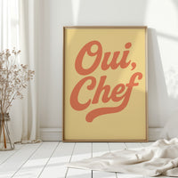 Oui Chef Kitchen Wall Art
