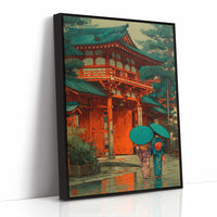 Rainy Steps At The Temple Gate