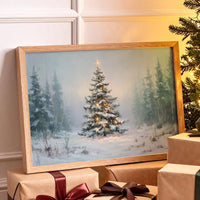 Snow Pine Glows With Winter Magic
