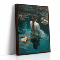 Beneath Lily Pads She Wanders