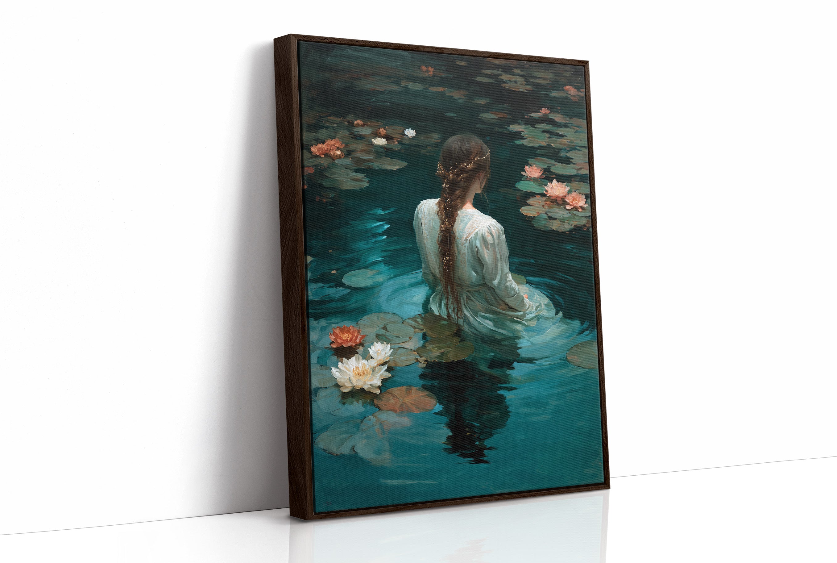 Beneath Lily Pads She Wanders