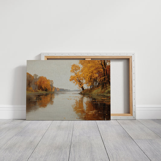 Golden Reflections on Still Waters