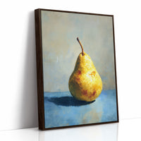 Golden Pear Against Midnight Walls