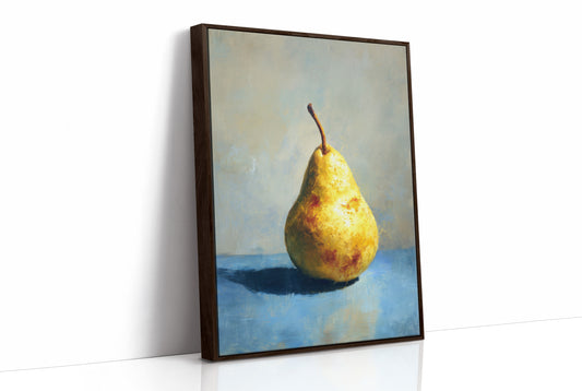 Golden Pear Against Midnight Walls