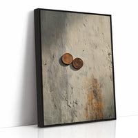 Copper Remnants on Weathered Canvas