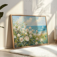 Coastal Roses Watch Sailboats Pass