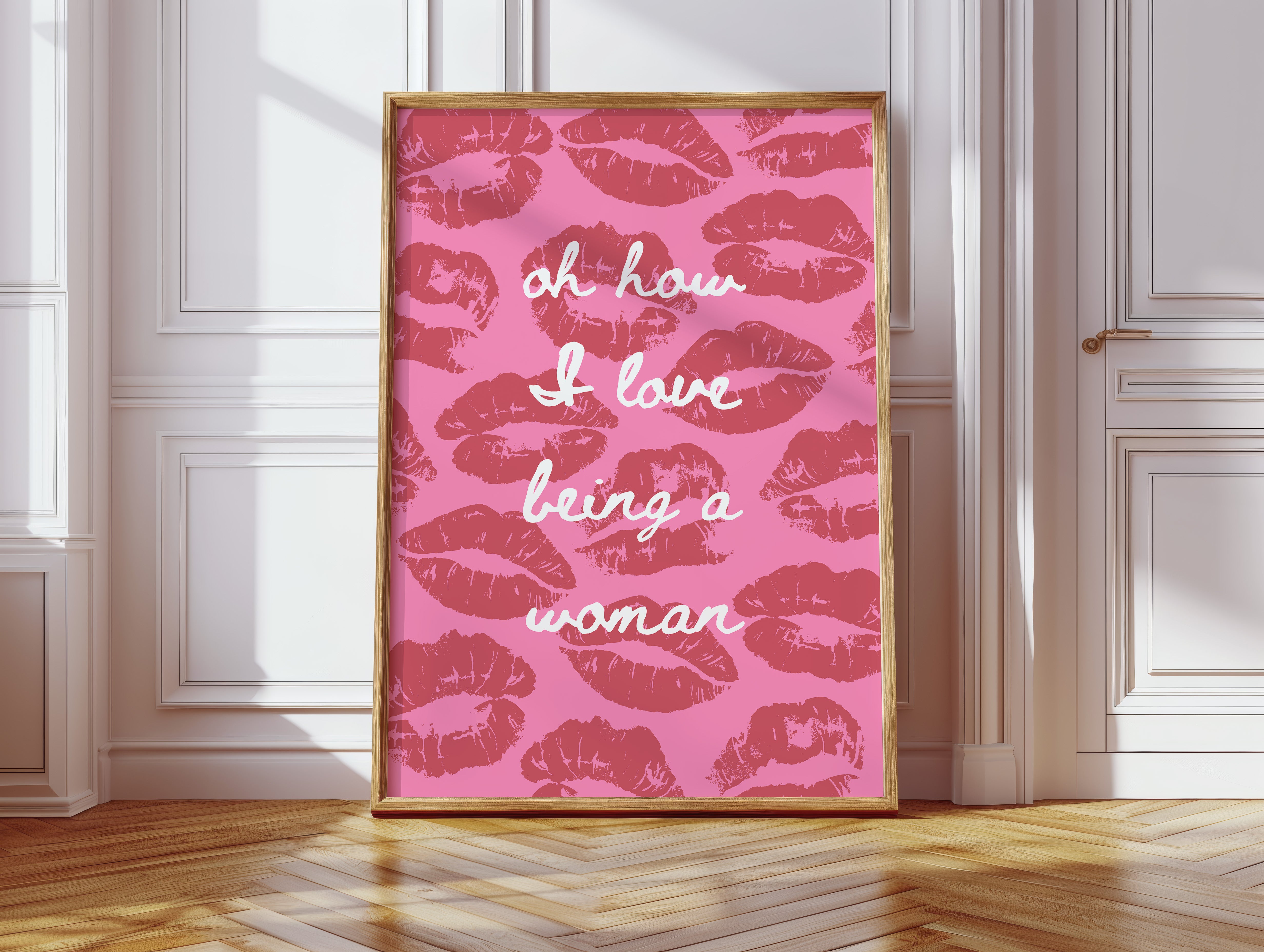 Pink Kisses Paint Sweet Messages