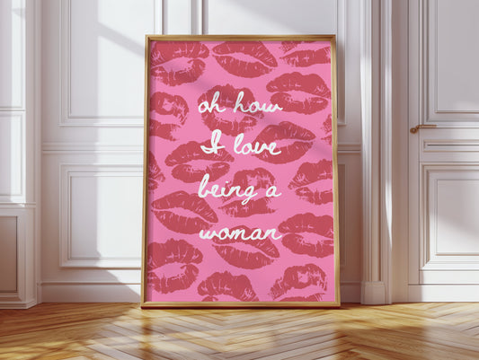 Pink Kisses Paint Sweet Messages