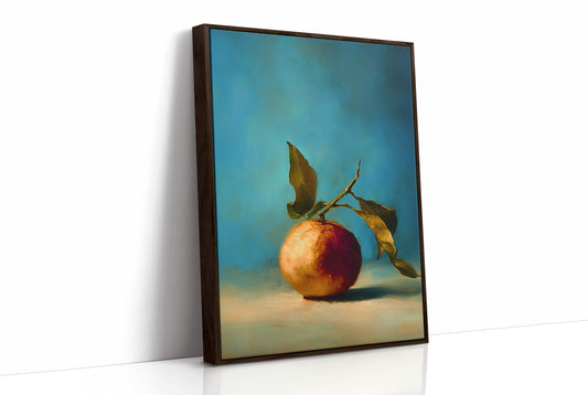 Solitary Peach Against Turquoise Sky