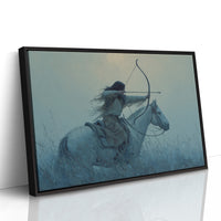Archer Rides Through Morning Mist