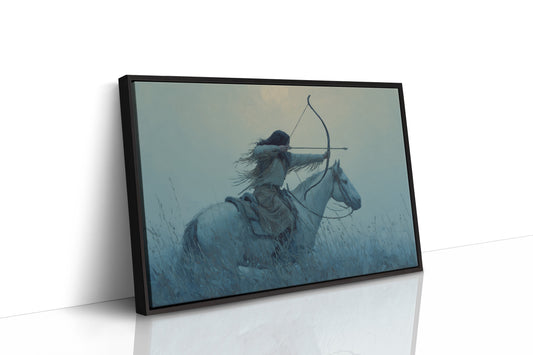 Archer Rides Through Morning Mist
