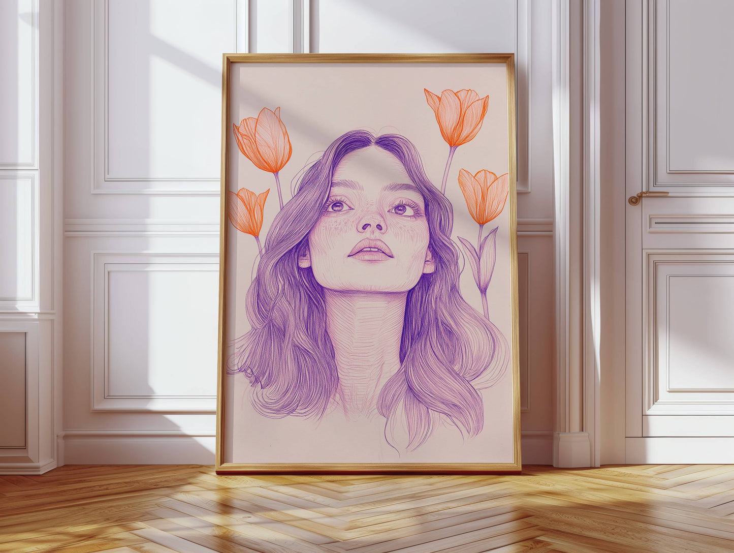 Tulips Dance Through Purple Dreams