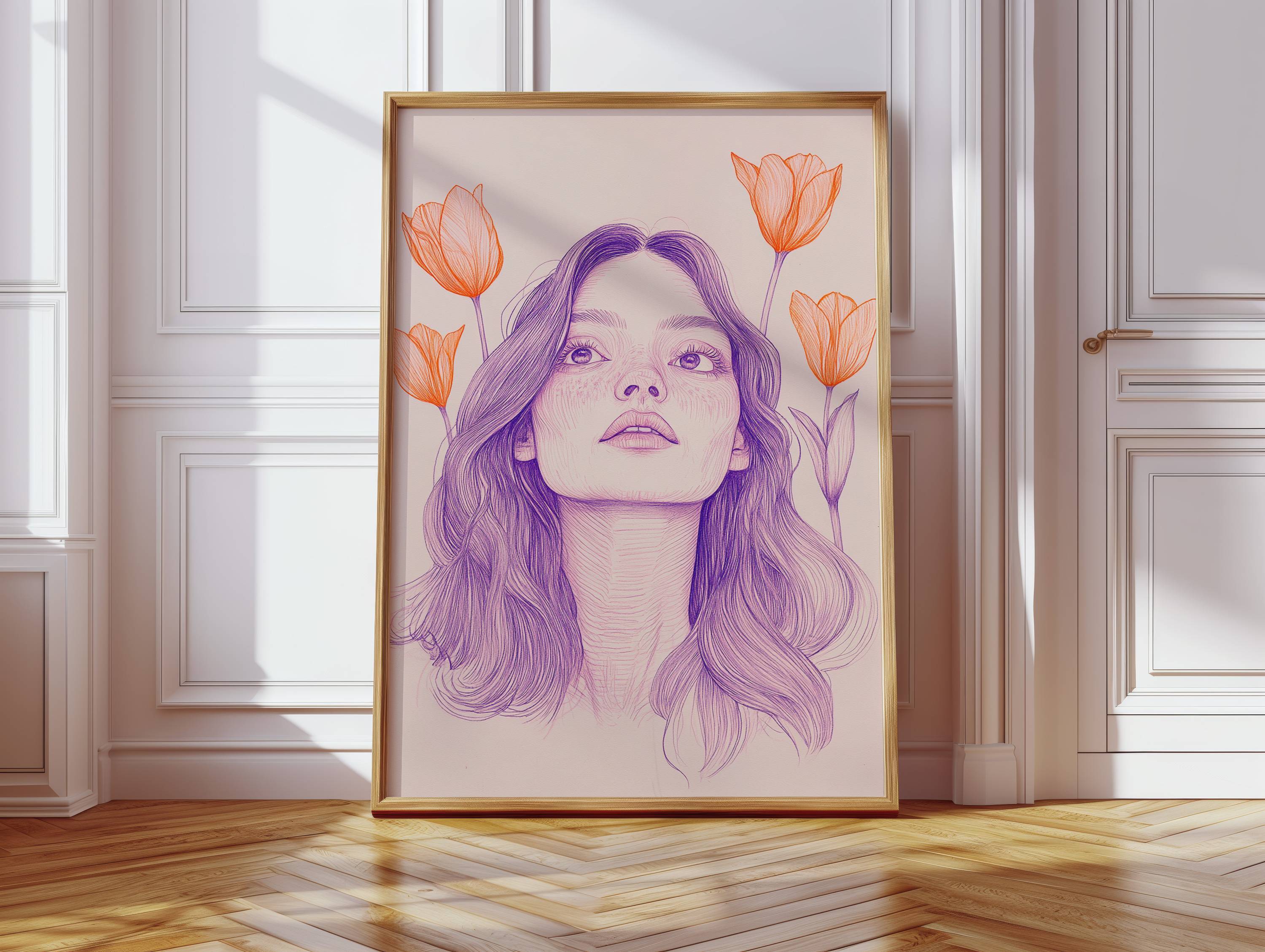 Tulips Dance Through Purple Dreams