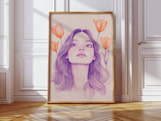 Tulips Dance Through Purple Dreams