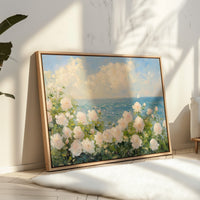 Coastal Roses Watch Distant Sails