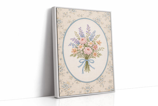 Pastoral Bouquet in Delicate Stitches