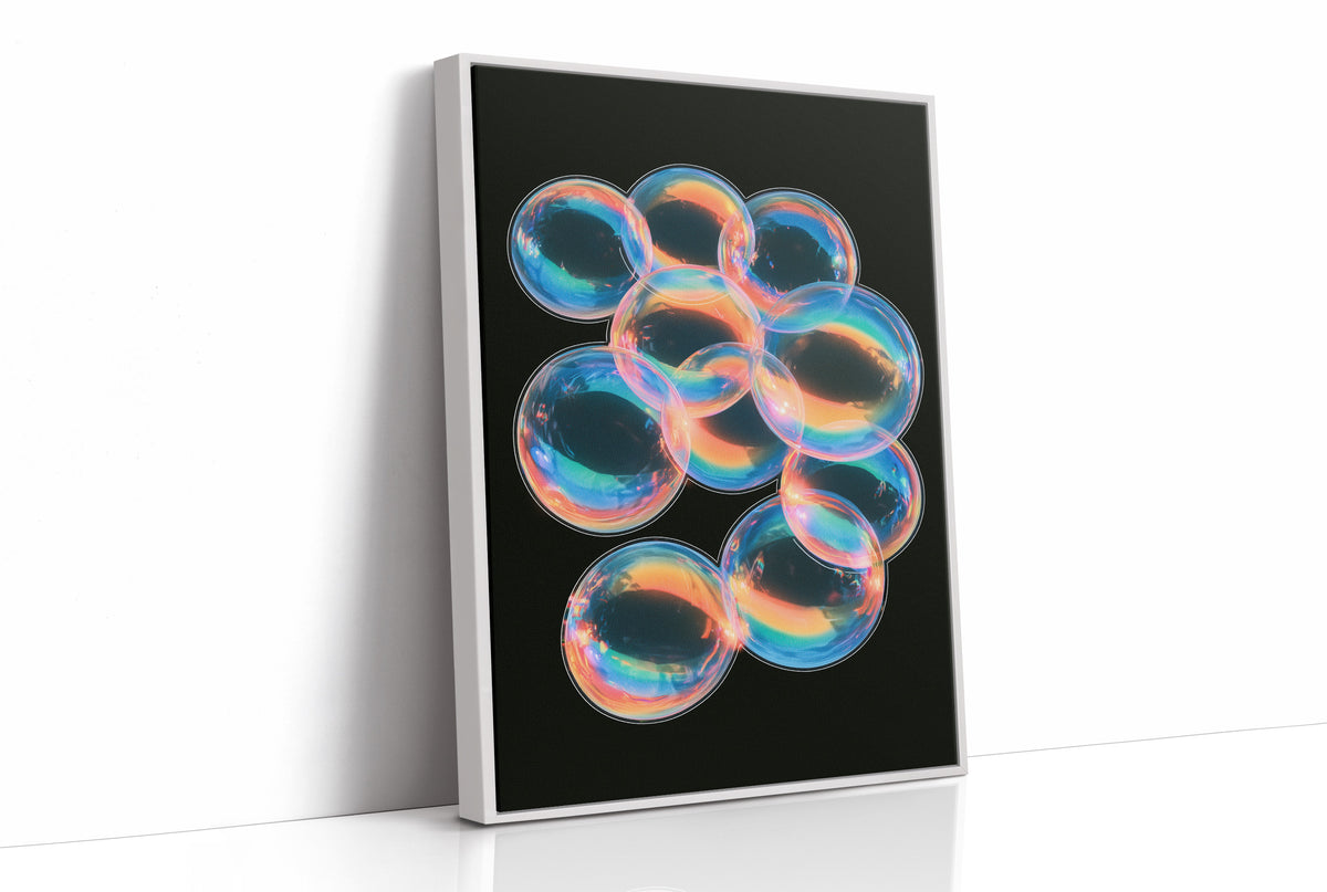 Iridescent Bubble Cluster Glow