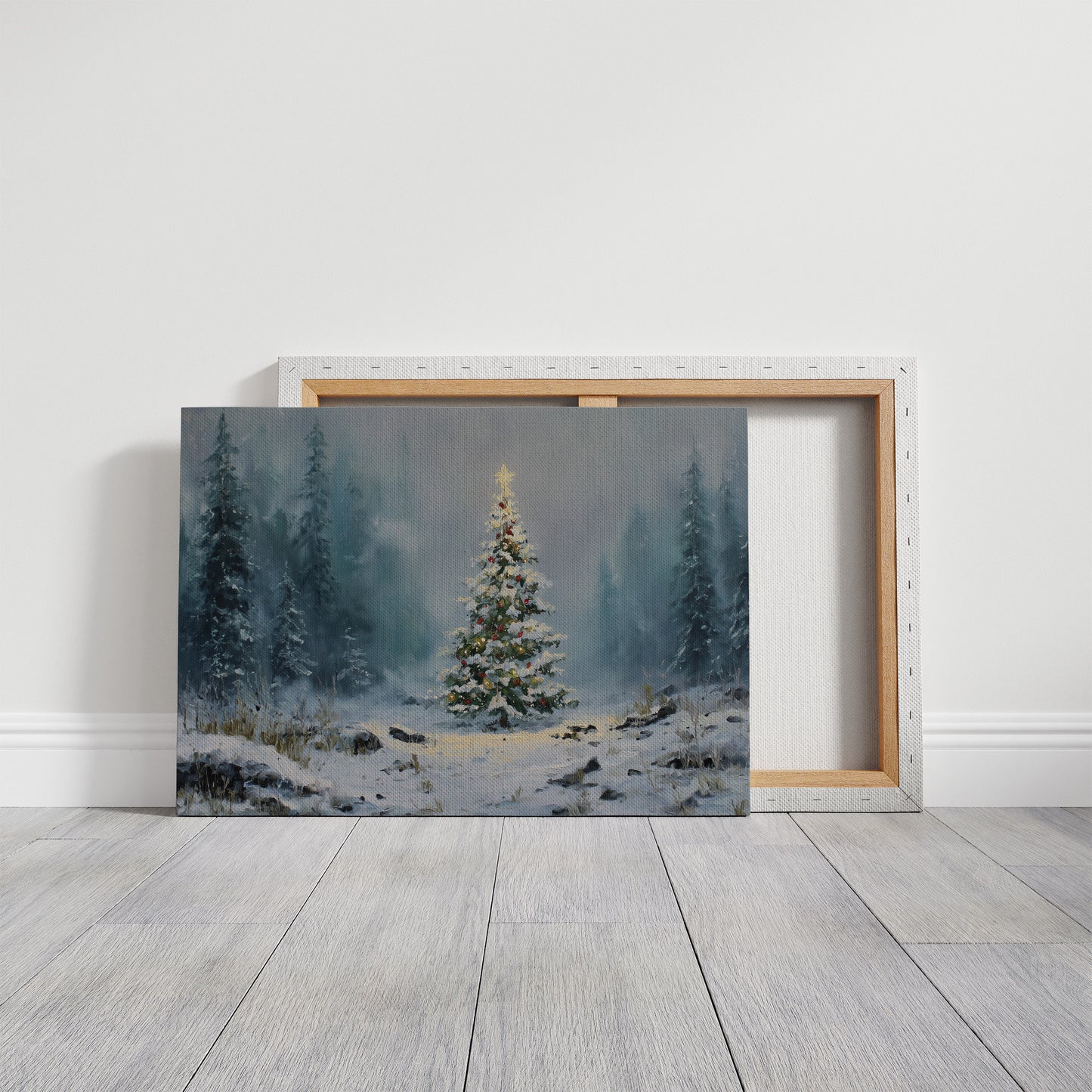 Lone Pine Glows Through Winter Night