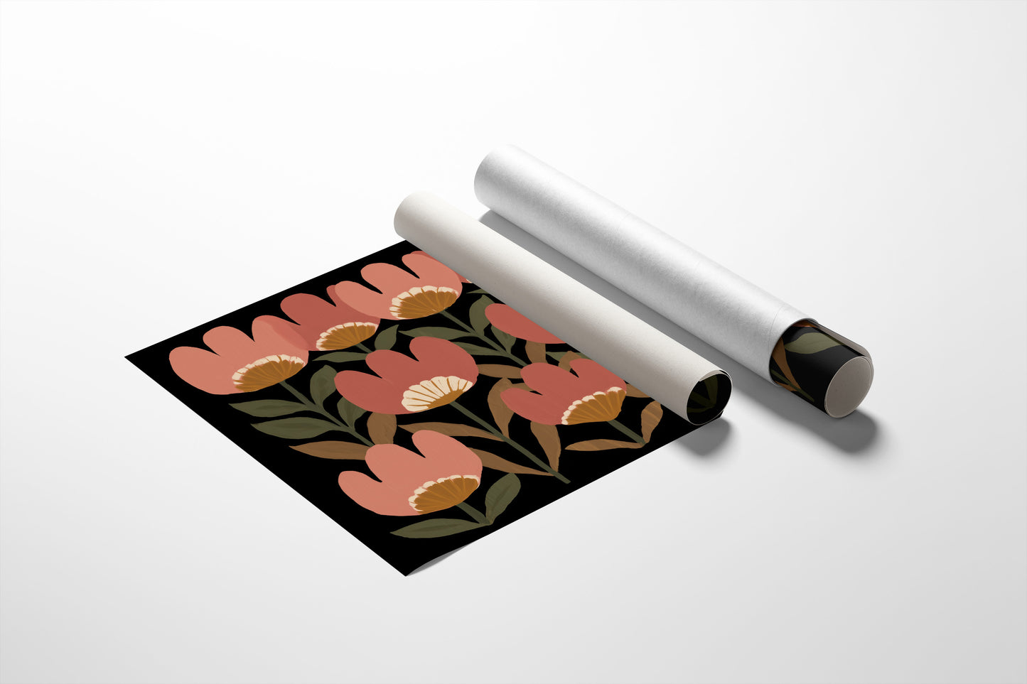 Coral Blooms Dance Against Midnight