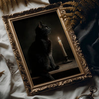 Feline Vigil By Candlelight