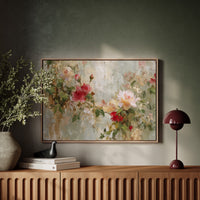 Petals Paint the Silent Wall