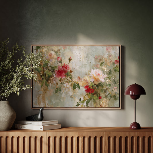 Petals Paint the Silent Wall